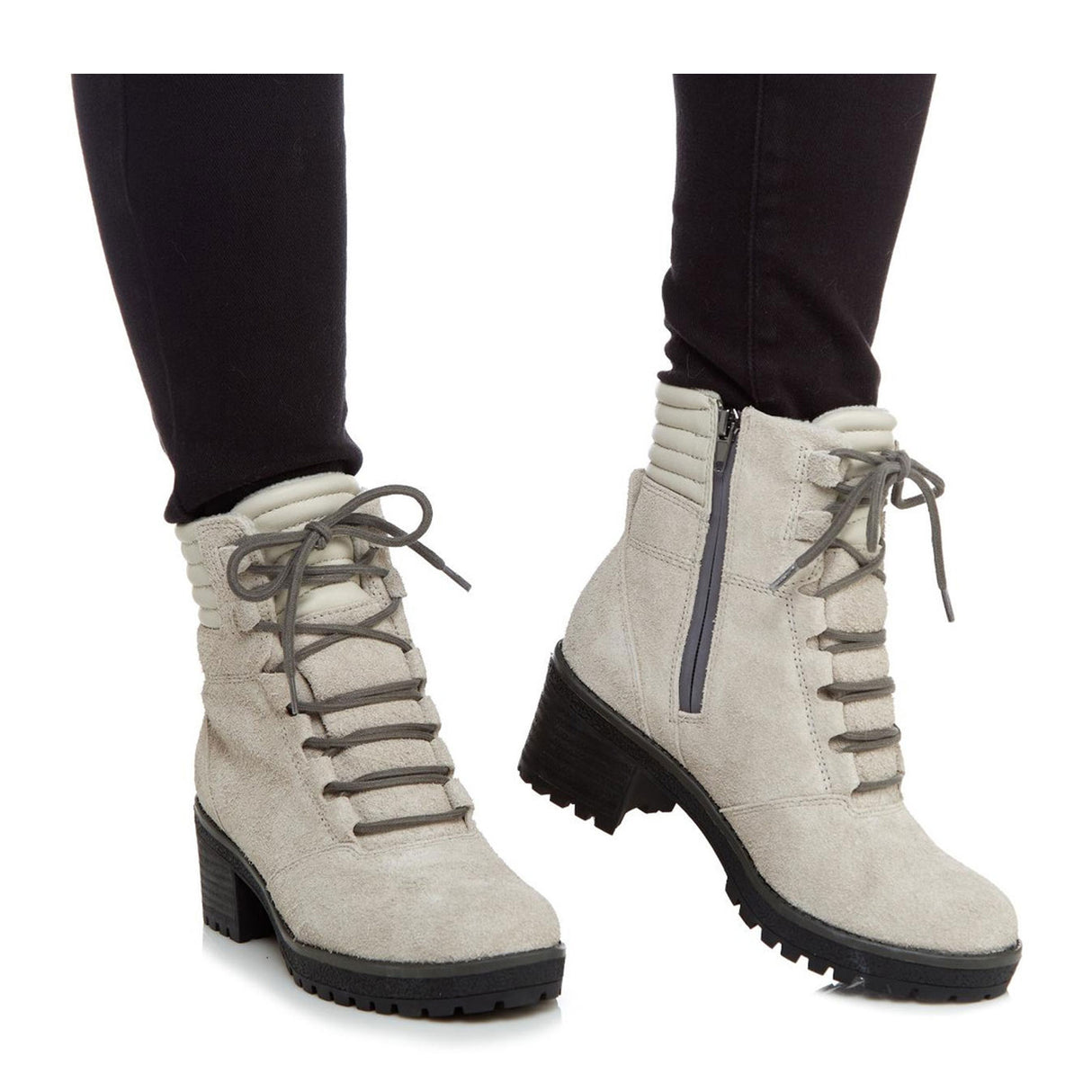 Jambu Douglas Waterproof Boot (Women) - Light Grey/Charcoal Boots - Winter - Ankle Boot - The Heel Shoe Fitters