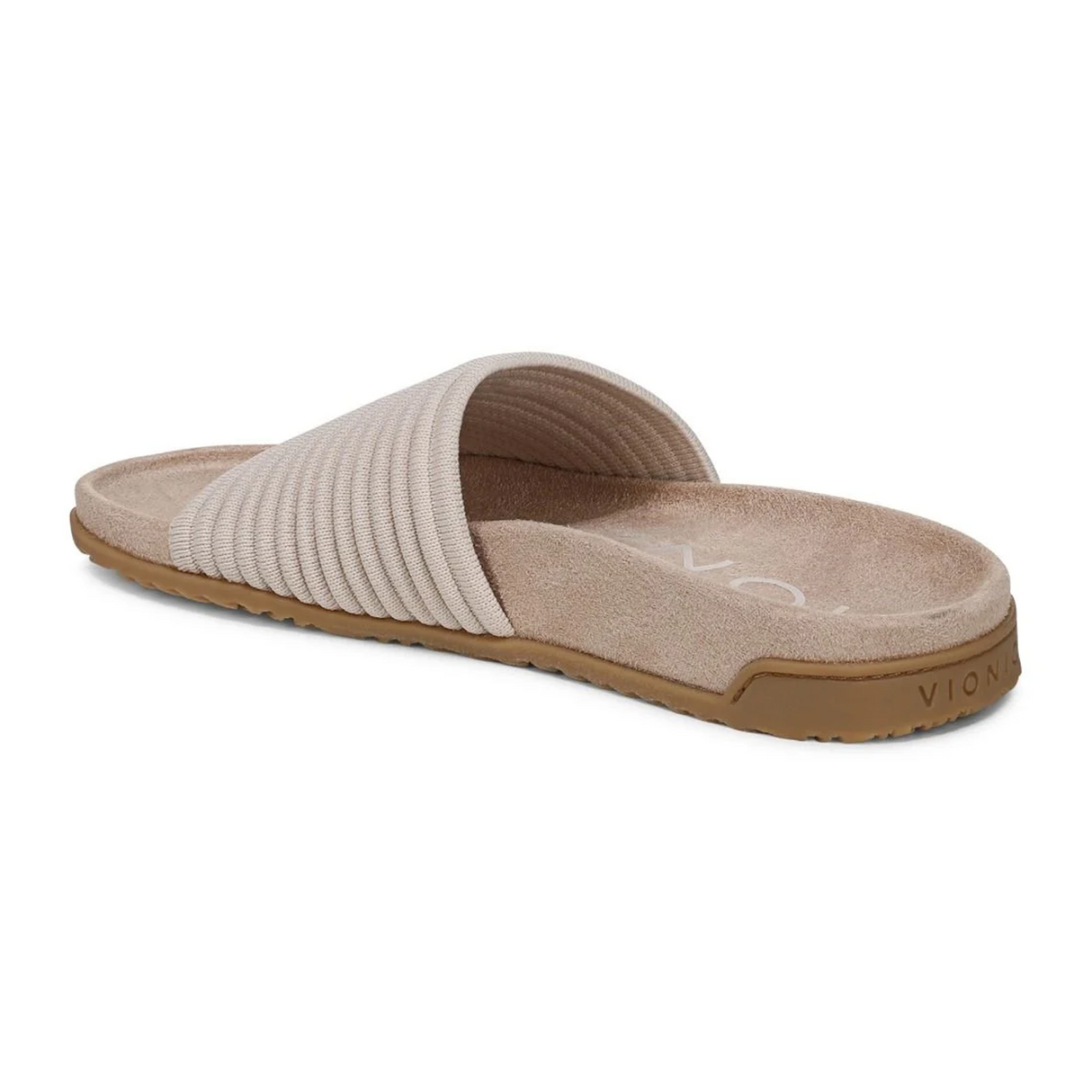 Vionic Evie Knit Slide Sandal (Women) - Cream Sandal - Slide - The Heel Shoe Fitters