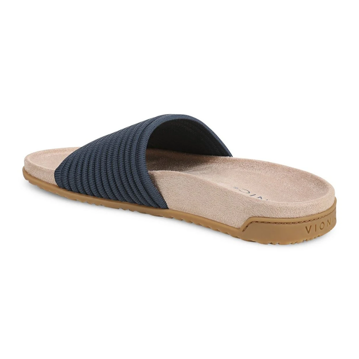 Vionic Evie Knit Slide Sandal (Women) - Dark Denim Sandal - Slide - The Heel Shoe Fitters
