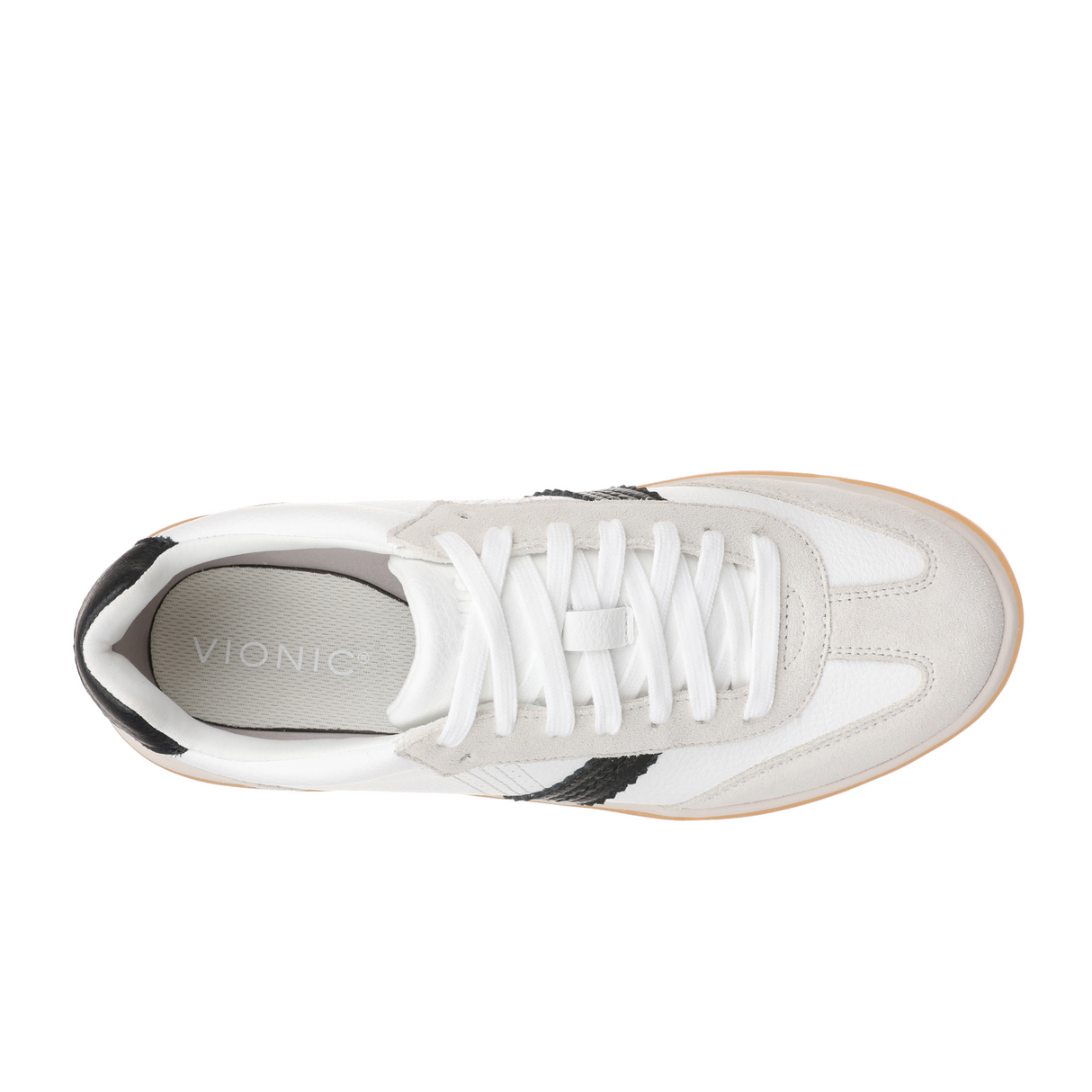 Vionic City Walk Sneaker (Women) - White/Black Leather