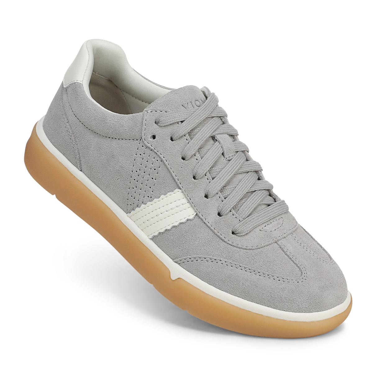 Vionic City Walk (Women) - Paloma Grey Athletic - Casual - Lace Up - The Heel Shoe Fitters