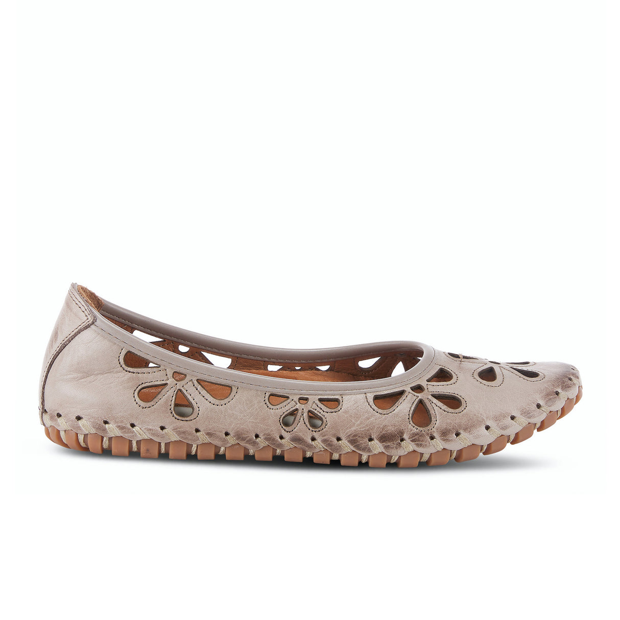 Spring Step Rayely Ballet Flat (Women) - Taupe Dress-Casual - Flat - The Heel Shoe Fitters