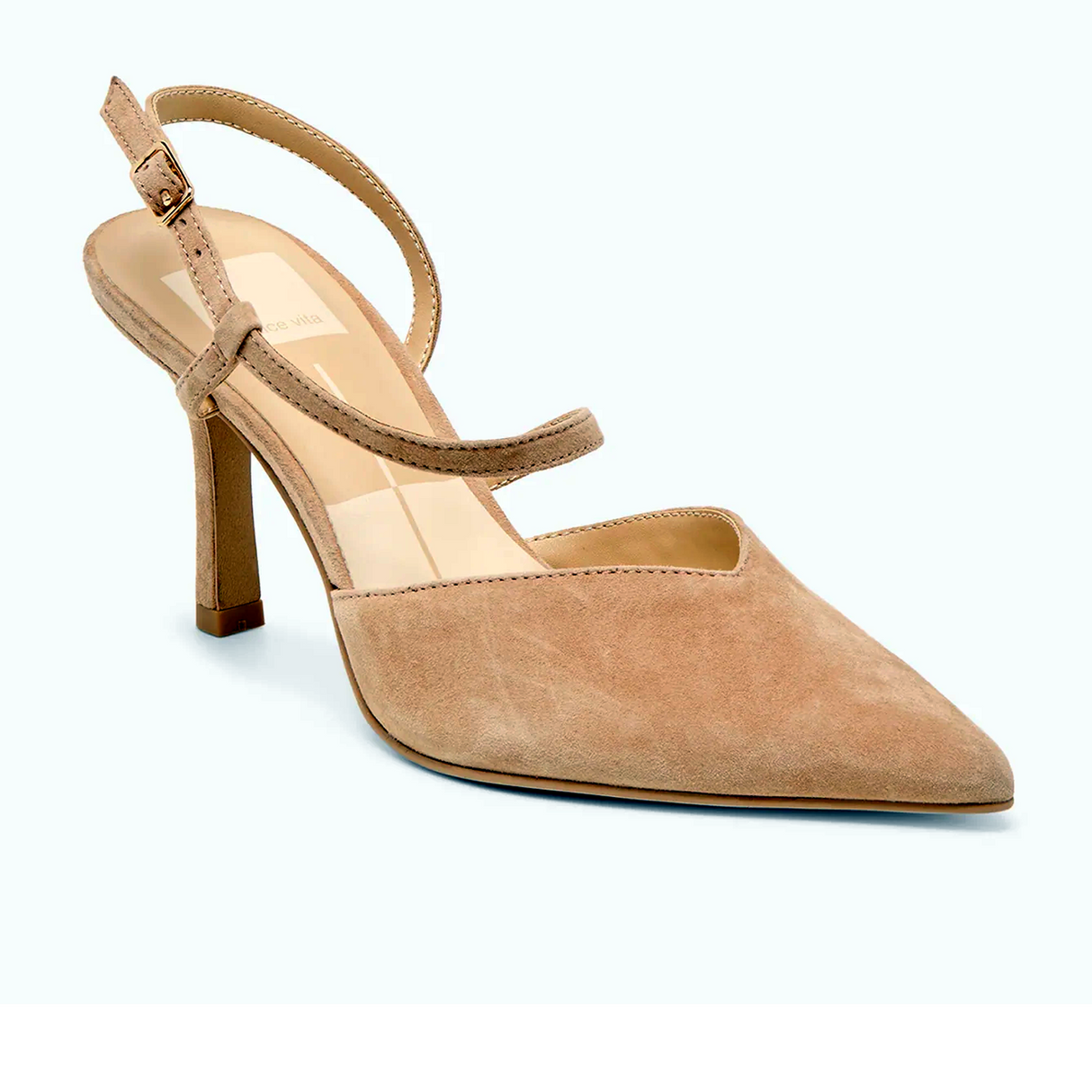 Dolce Vita Kamra Strappy Heel (Women) - Camel Suede Dress-Casual - Heels - The Heel Shoe Fitters