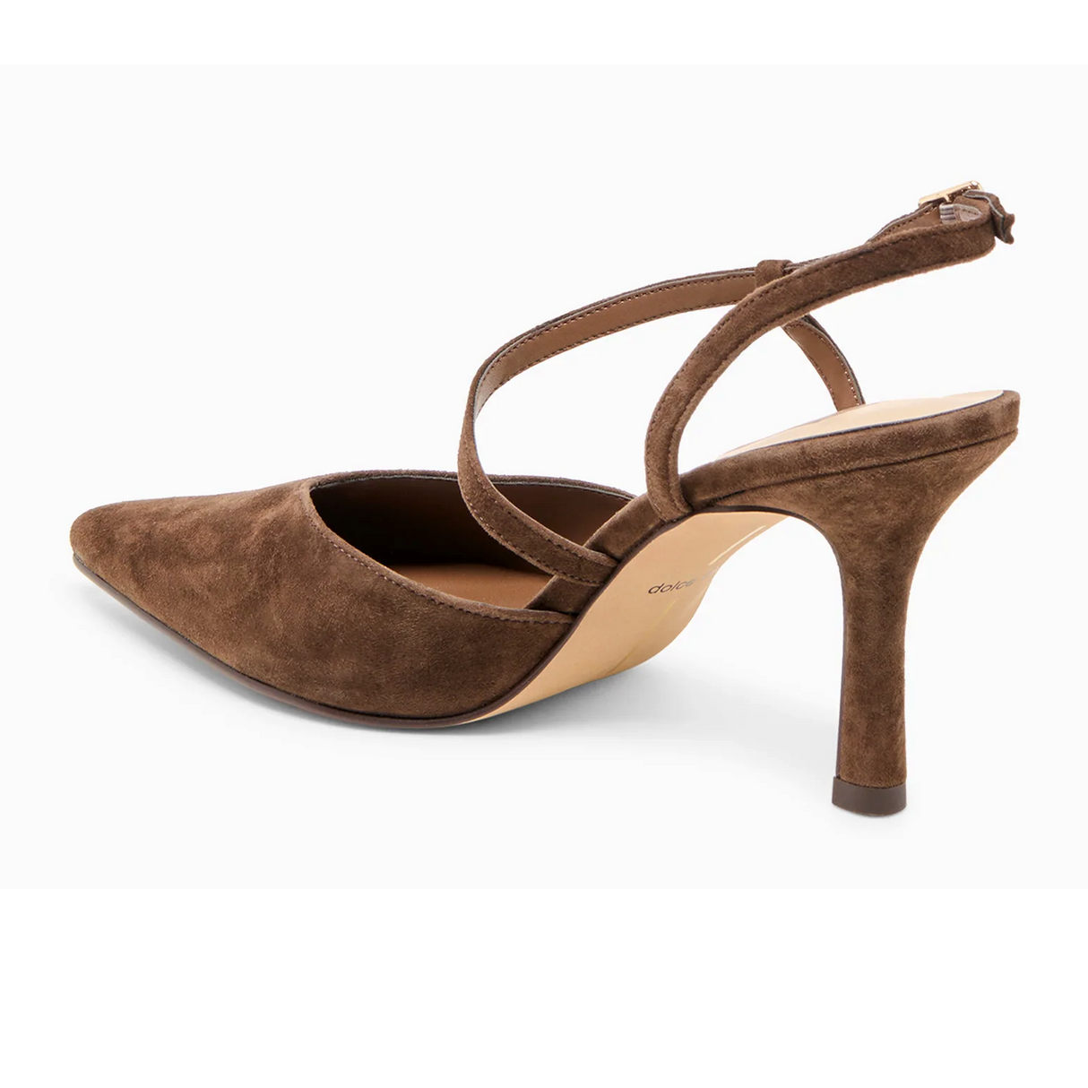 Dolce Vita Kamra Strappy Heel (Women) - Dark Brown Suede Dress-Casual - Heels - The Heel Shoe Fitters