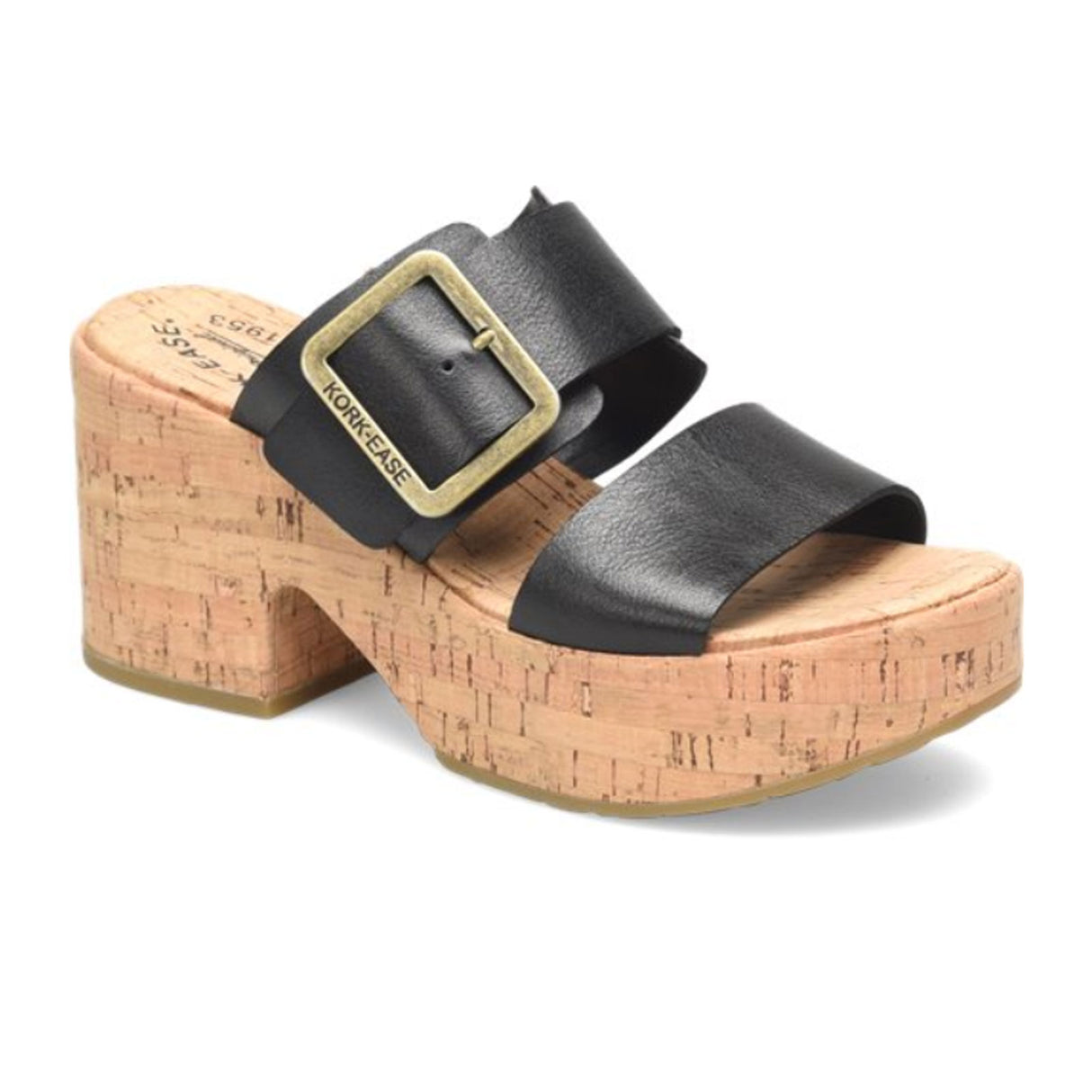 Kork-Ease Taige Wedge Sandal (Women) - Black Sandal - Heel/Wedge - The Heel Shoe Fitters