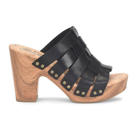 Kork-Ease Devan Heeled Slide Sandal (Women) - Black Sandals - Heel/Wedge - The Heel Shoe Fitters
