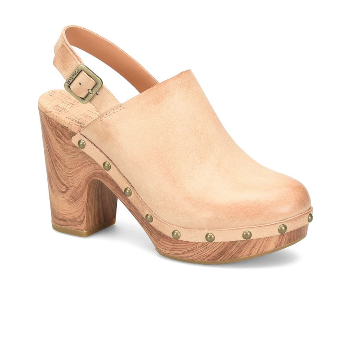 Kork-Ease Darby Heeled Clog (Women) - Natural (Nude) Sandal - Heel/Wedge - The Heel Shoe Fitters