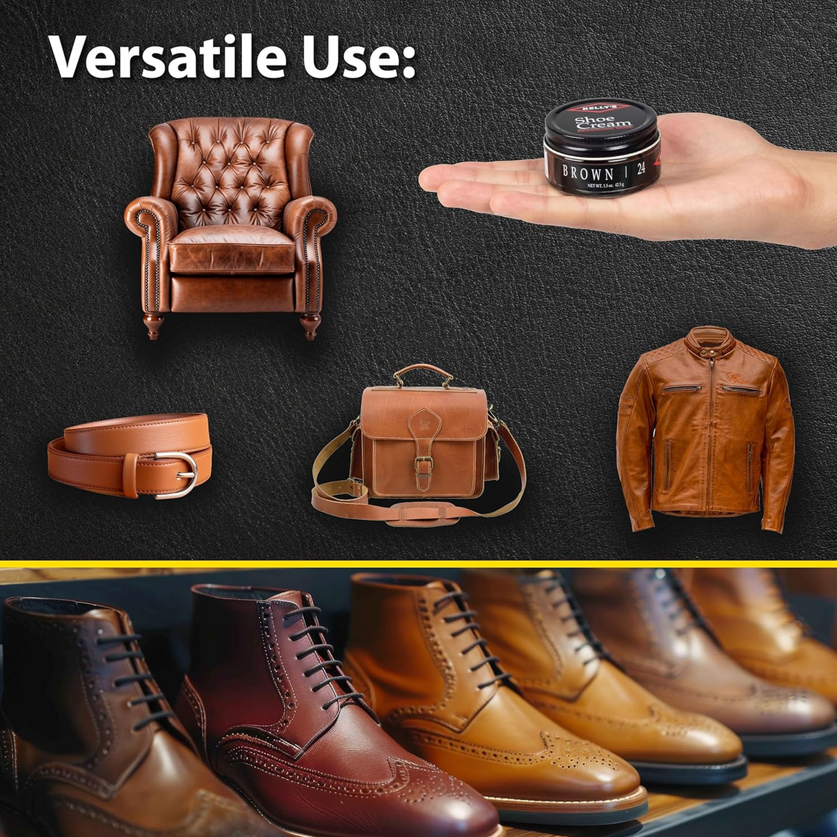 Kelly's Shoe Polish - Brown Accessories - Shoe Care - The Heel Shoe Fitters