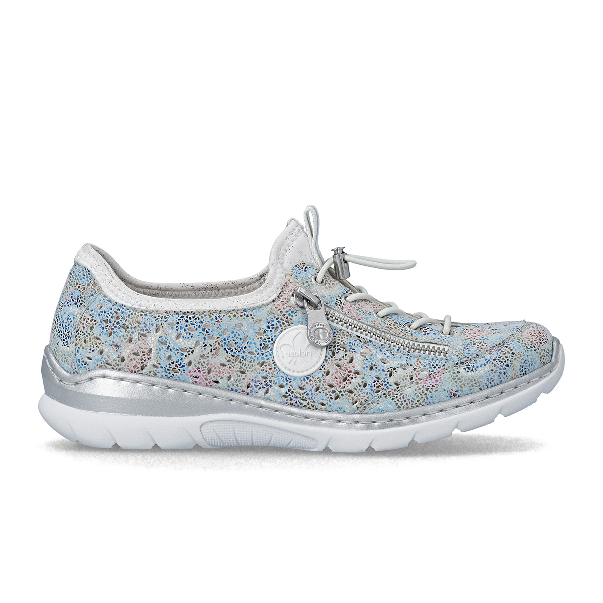 Rieker Nikita 52 Sneaker (Women) - Ice-Multi/Weiss-Silber Athletic - Casual - Lace Up - The Heel Shoe Fitters