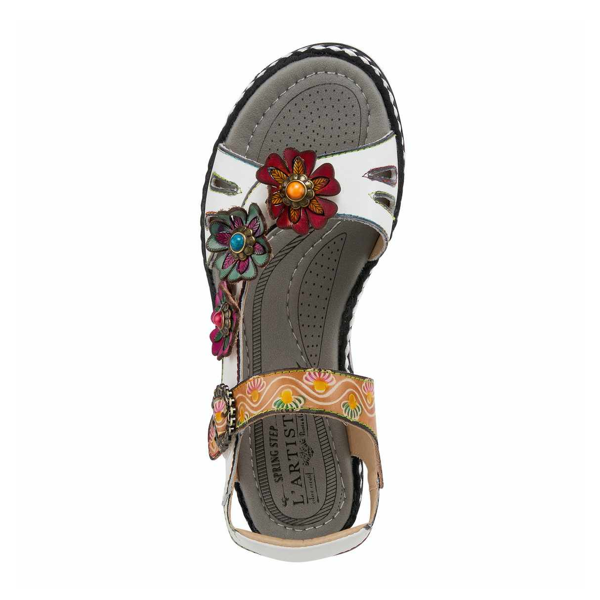 L'Artiste Laga Platform Sandal (Women) - White Multi Sandal - Backstrap - The Heel Shoe Fitters
