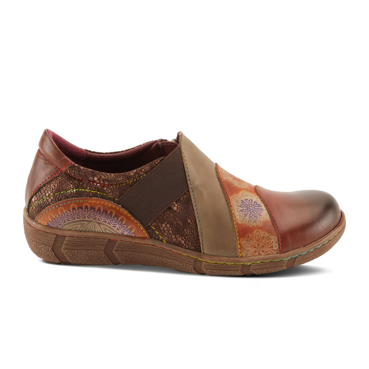 L'Artiste Lata Slip On (Women) - Brown Multi Dress-Casual - Slip On - The Heel Shoe Fitters