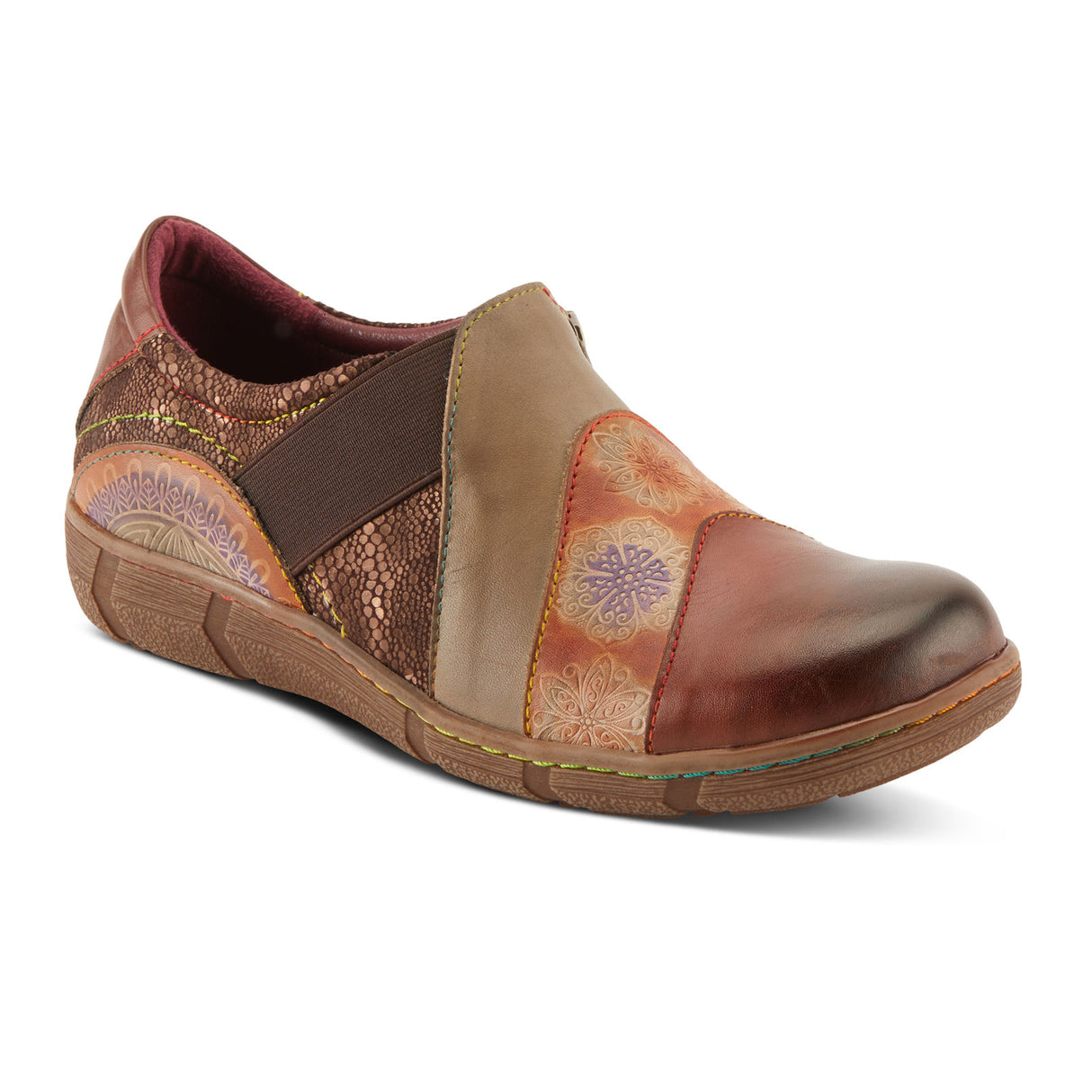 L'Artiste Lata Slip On (Women) - Brown Multi Dress-Casual - Slip On - The Heel Shoe Fitters