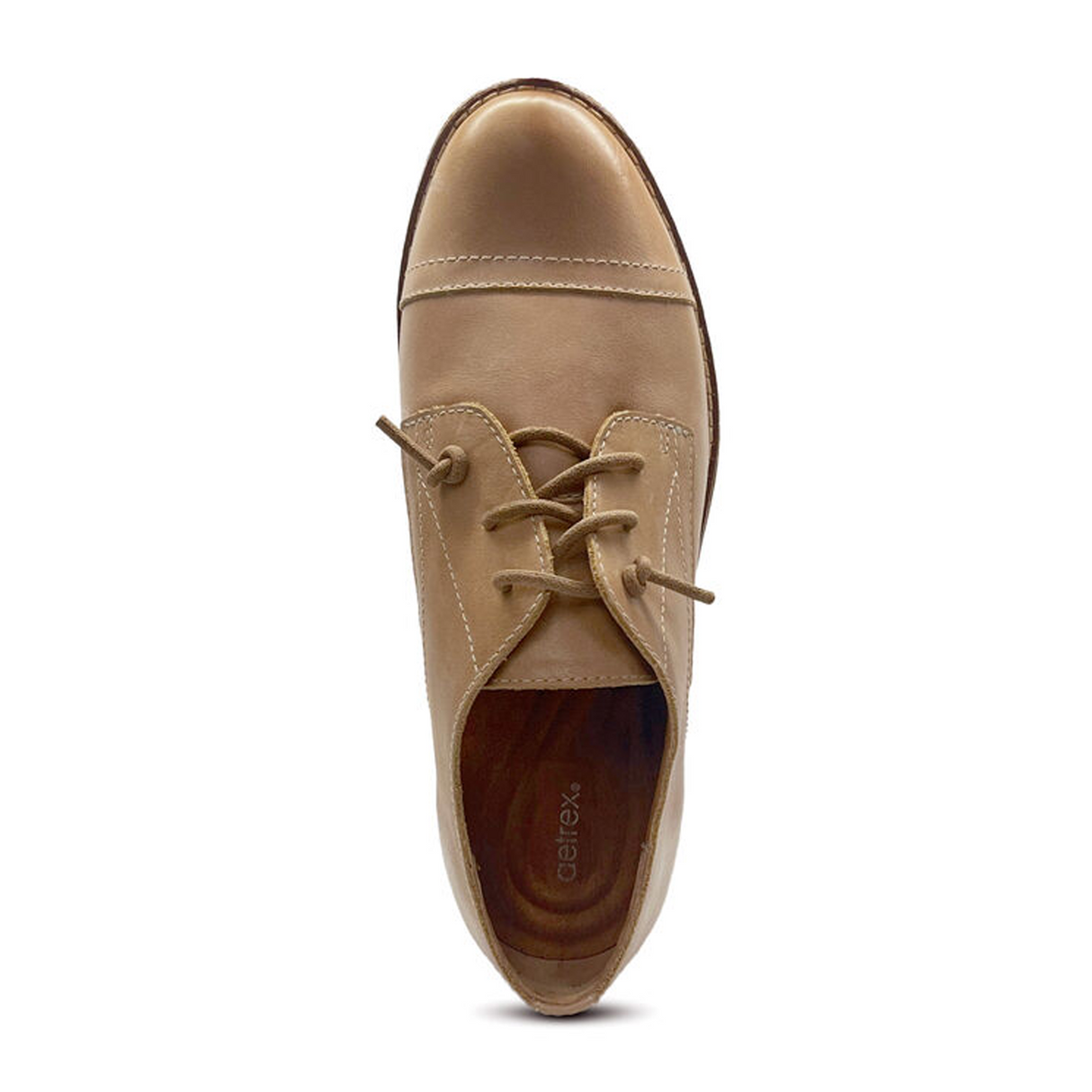 Aetrex Gina Oxford (Women) - Chai Dress-Casual - Oxford - The Heel Shoe Fitters