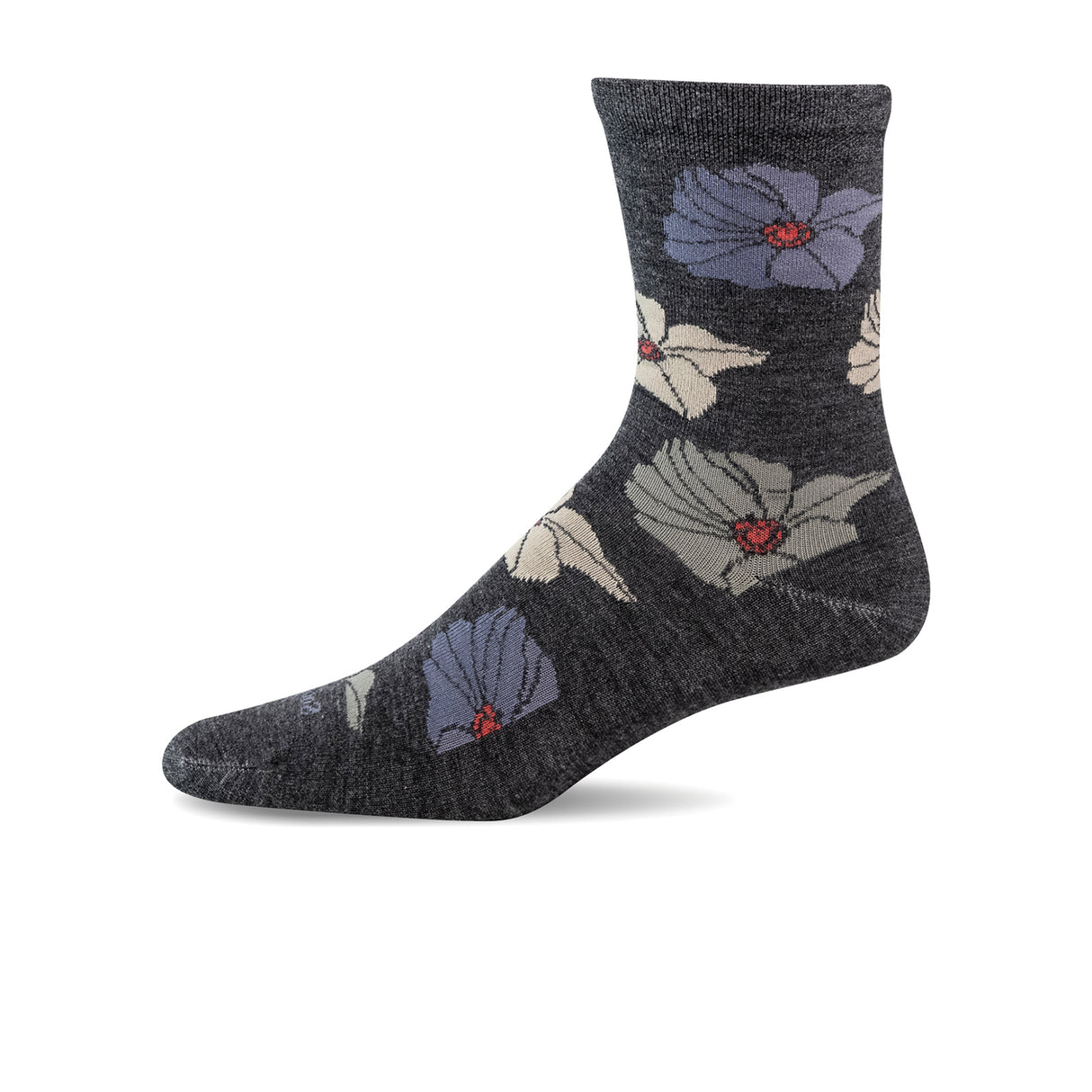 Sockwell Big Bloom Crew Sock (Women) - Charcoal - The Heel Shoe Fitters