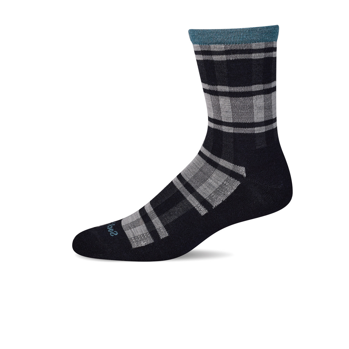 Sockwell Big Plaid Crew Sock (Women) - Black Accessories - Socks - Lifestyle - The Heel Shoe Fitters