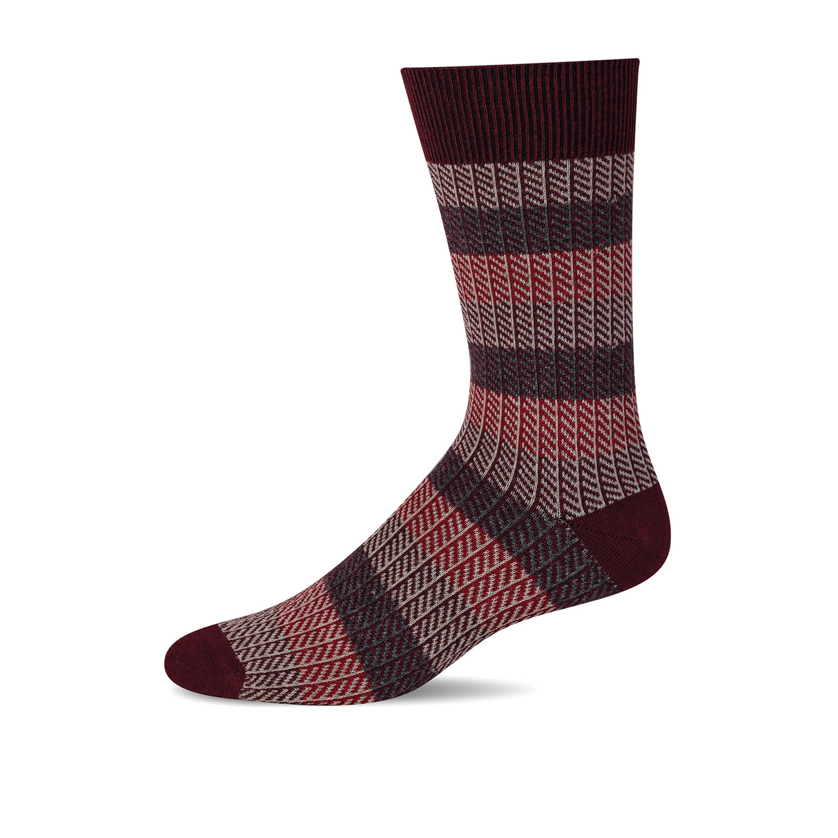 Sockwell Ticking Tweed Crew Sock (Men) - Cranberry Accessories - Socks - Lifestyle - The Heel Shoe Fitters