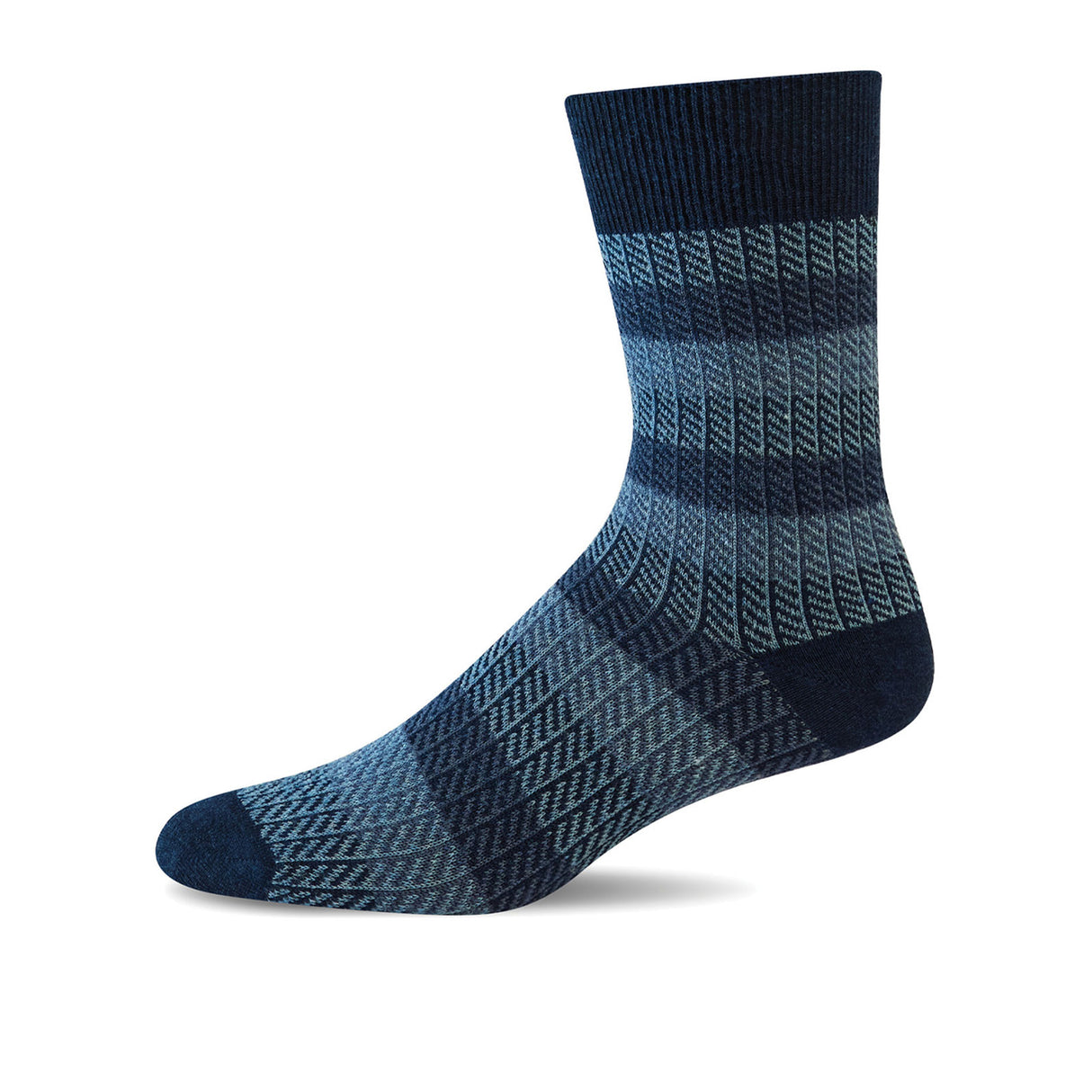 Sockwell Ticking Tweed Crew Sock (Men) - Navy Accessories - Socks - Lifestyle - The Heel Shoe Fitters