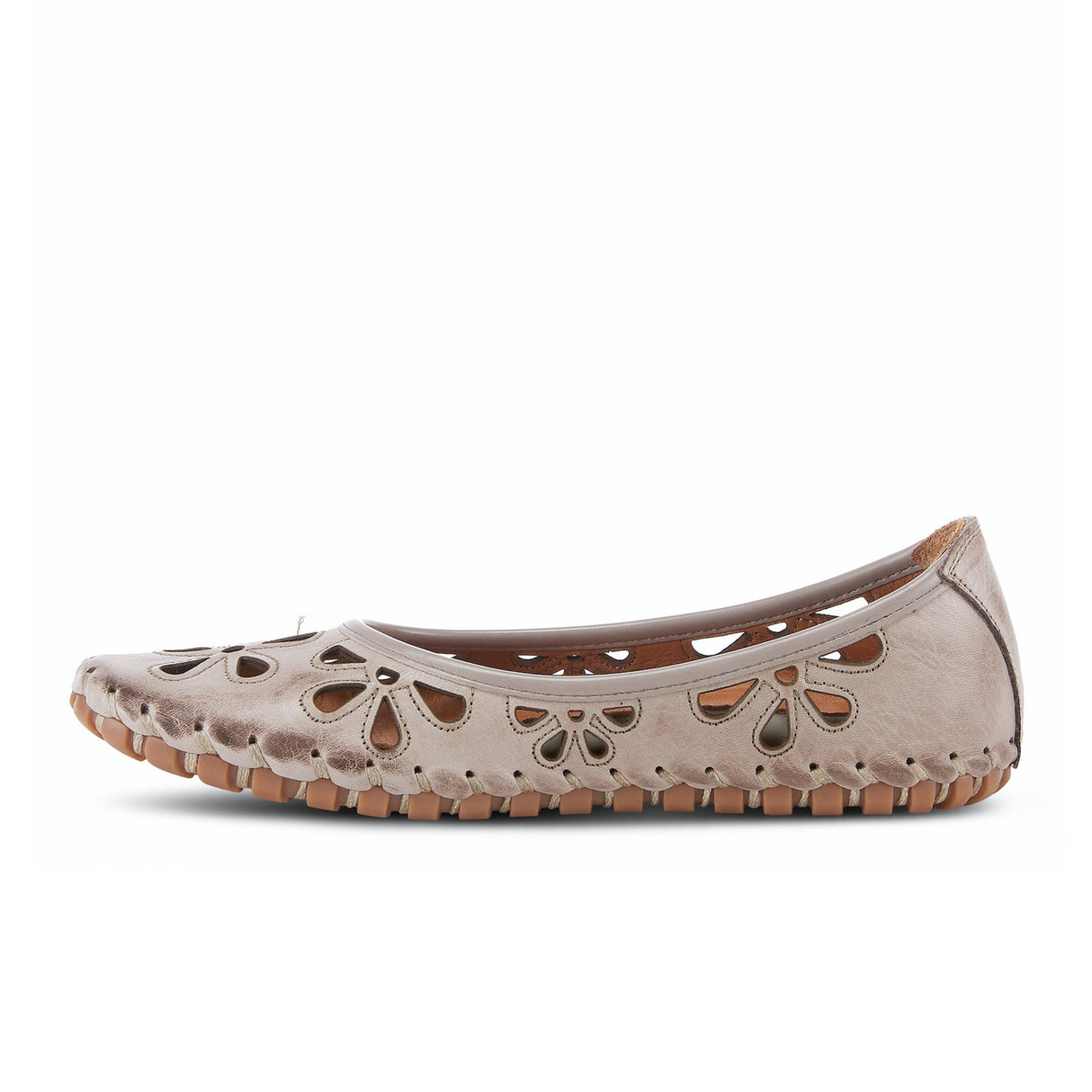 Spring Step Rayely Ballet Flat (Women) - Taupe Dress-Casual - Flat - The Heel Shoe Fitters