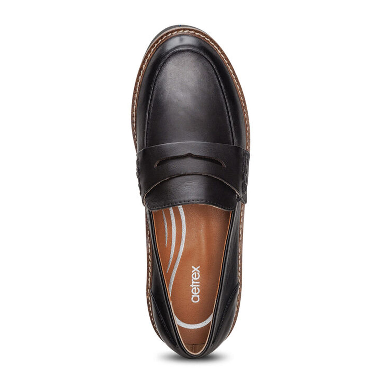 Aetrex Colette Loafer (Women) - Black Dress-Casual - Loafers - The Heel Shoe Fitters