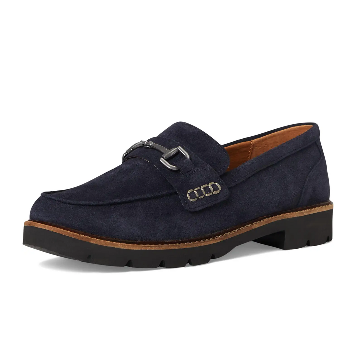 Aetrex Colette Loafer (Women) - Navy Suede Dress-Casual - Loafers - The Heel Shoe Fitters