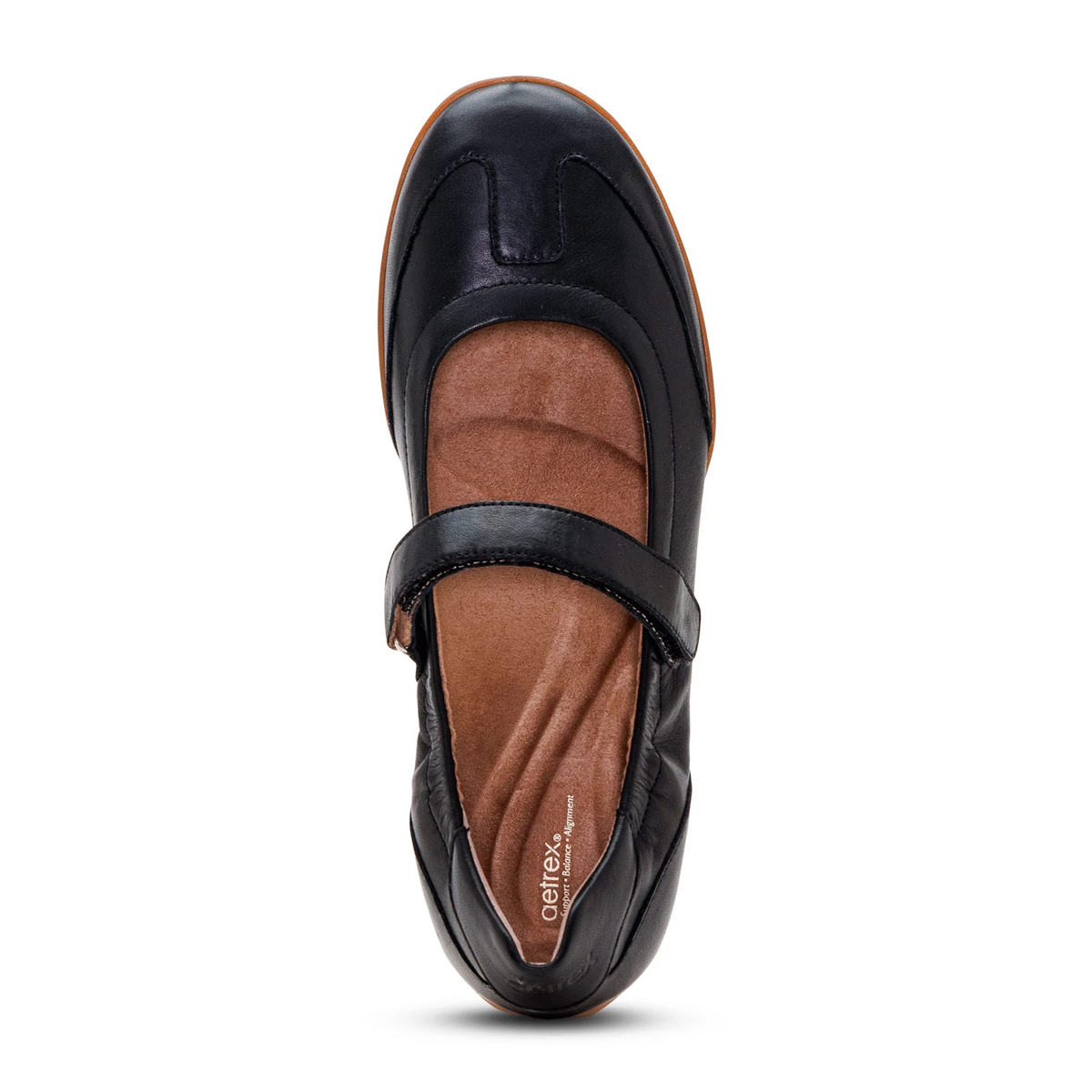 Aetrex Haley Mary Jane Sneaker (Women) - Black Athletic - Casual - Slip On - The Heel Shoe Fitters