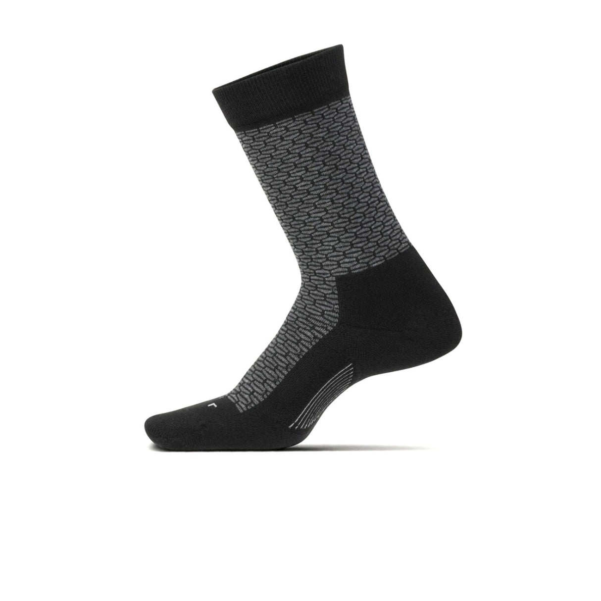 Feetures LW10335 Everyday Hex Tex Max Cushion Crew Sock (Women) - Black Accessories - Socks - Lifestyle - The Heel Shoe Fitters