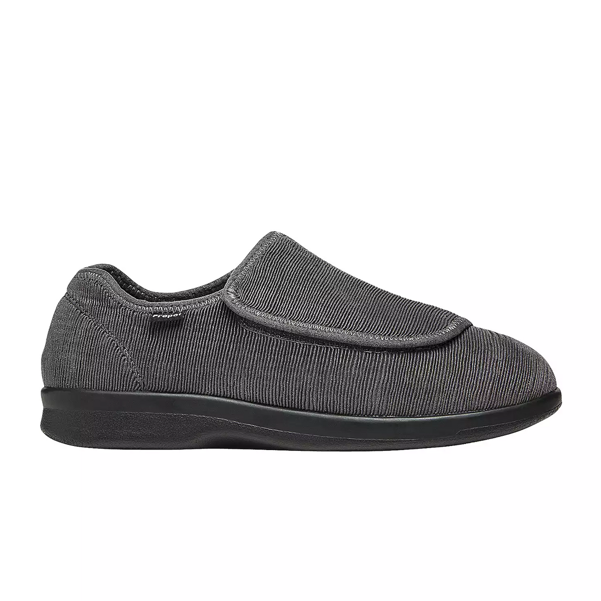 Propet Cush N Foot Slipper (Men) - Slate Corduroy Dress-Casual - Slipper - The Heel Shoe Fitters