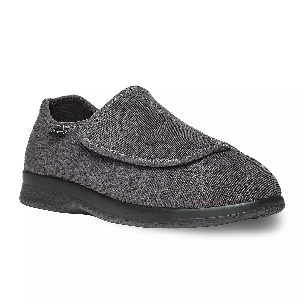 Propet Cush N Foot Slipper (Men) - Slate Corduroy Dress-Casual - Slipper - The Heel Shoe Fitters