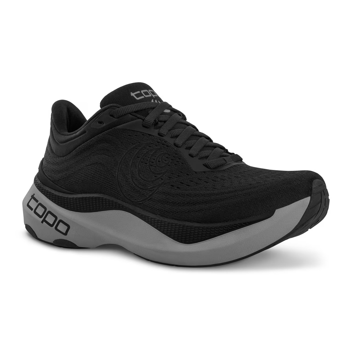 Topo Aura Running Shoe (Men) - Black/Charcoal Athletic - Running - Stability - The Heel Shoe Fitters
