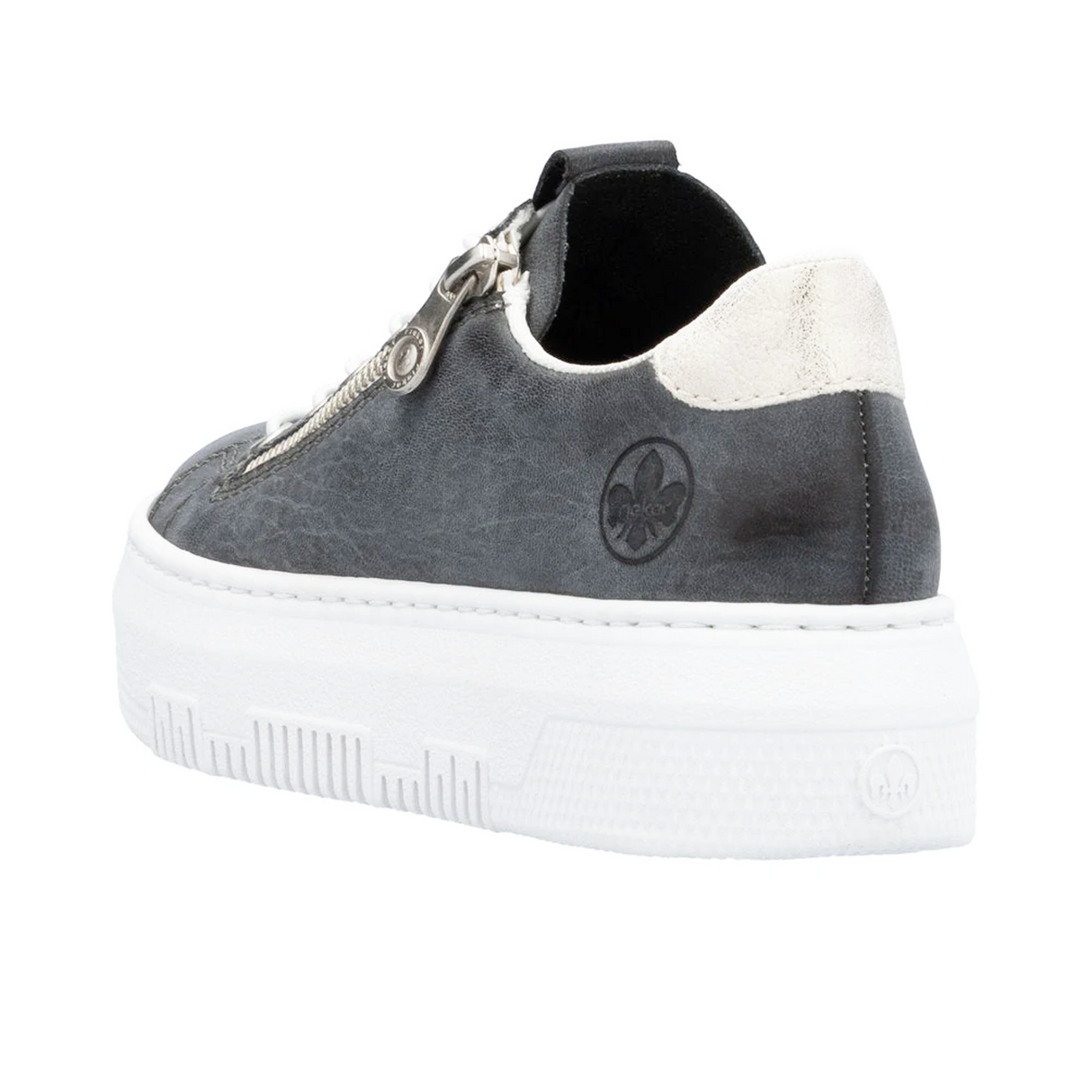 Rieker Enya M1953 Sneaker (Women) - Atlantic/Beige Gold Athletic - Casual - Lace Up - The Heel Shoe Fitters