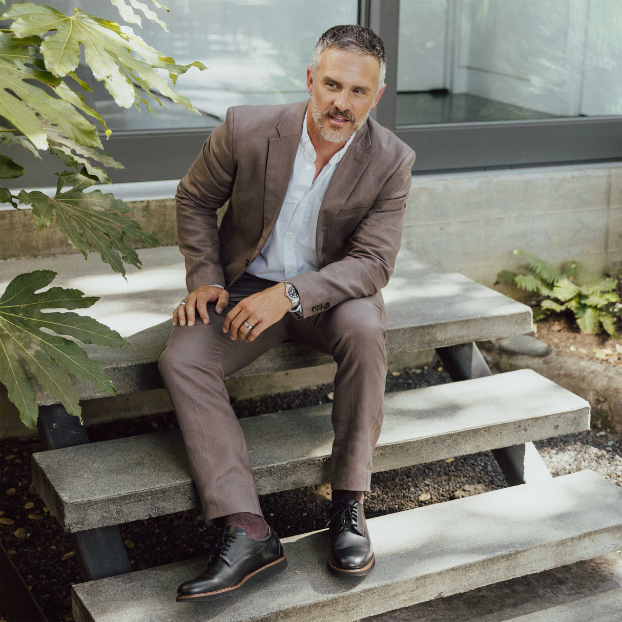 Samuel Hubbard Founder Oxford (Men) - Black Leather Dress-Casual - Oxford - The Heel Shoe Fitters