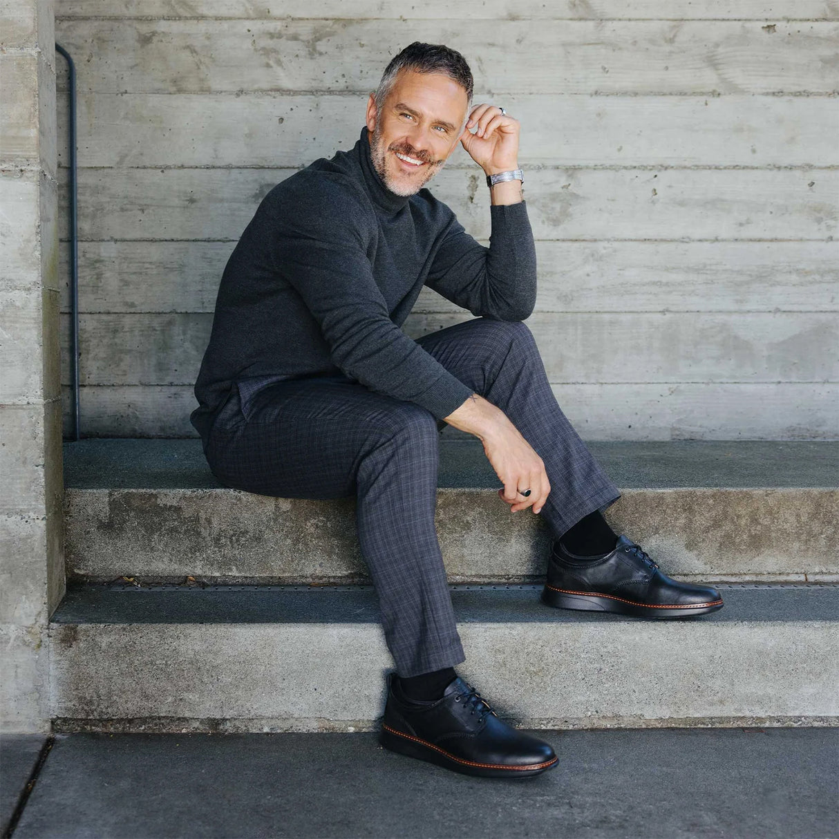 Samuel Hubbard Rafael Hybrid Lace Up (Men) - Black/Black Dress-Casual - Oxford - The Heel Shoe Fitters