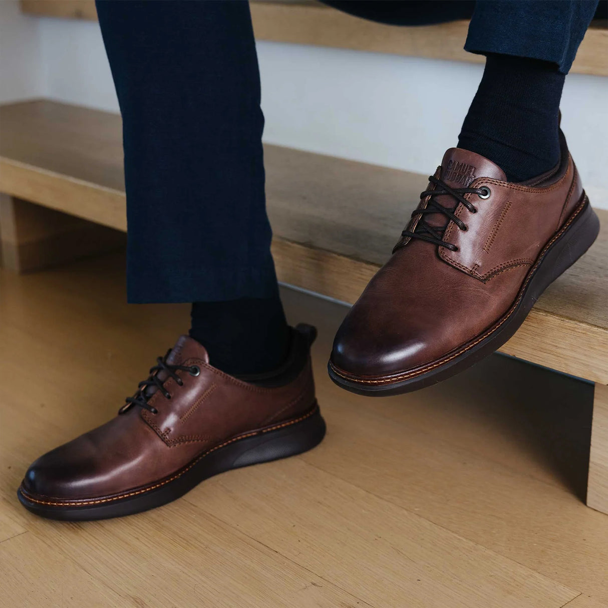 Samuel Hubbard Rafael Hybrid Lace Up (Men) - Chestnut Dress-Casual - Oxford - The Heel Shoe Fitters