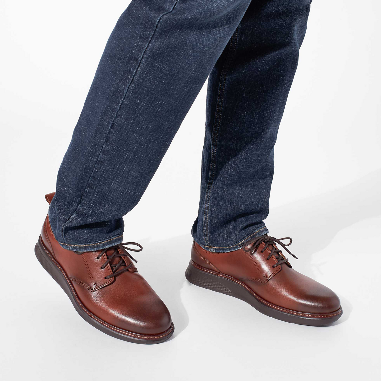 Samuel Hubbard Rafael Hybrid Lace Up (Men) - Cognac Leather Dress-Casual - Oxford - The Heel Shoe Fitters