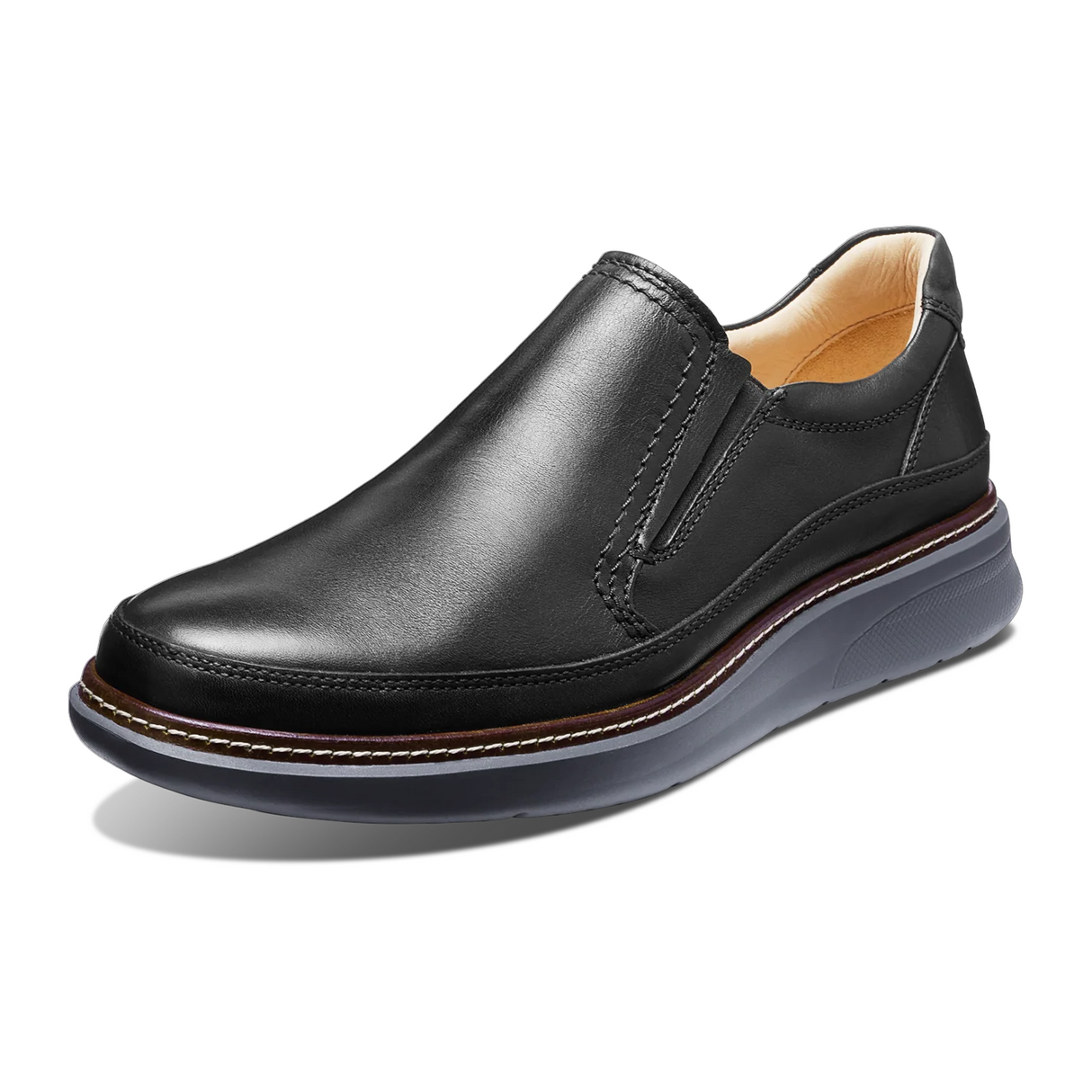 Samuel Hubbard Rafael Hybrid Slip On (Men) - Black Leather Dress-Casual - Slip On - The Heel Shoe Fitters