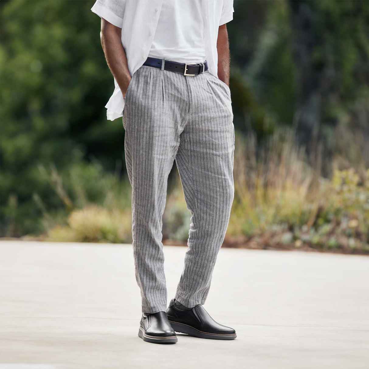 Samuel Hubbard Rafael Hybrid Slip On (Men) - Black Leather Dress-Casual - Slip On - The Heel Shoe Fitters