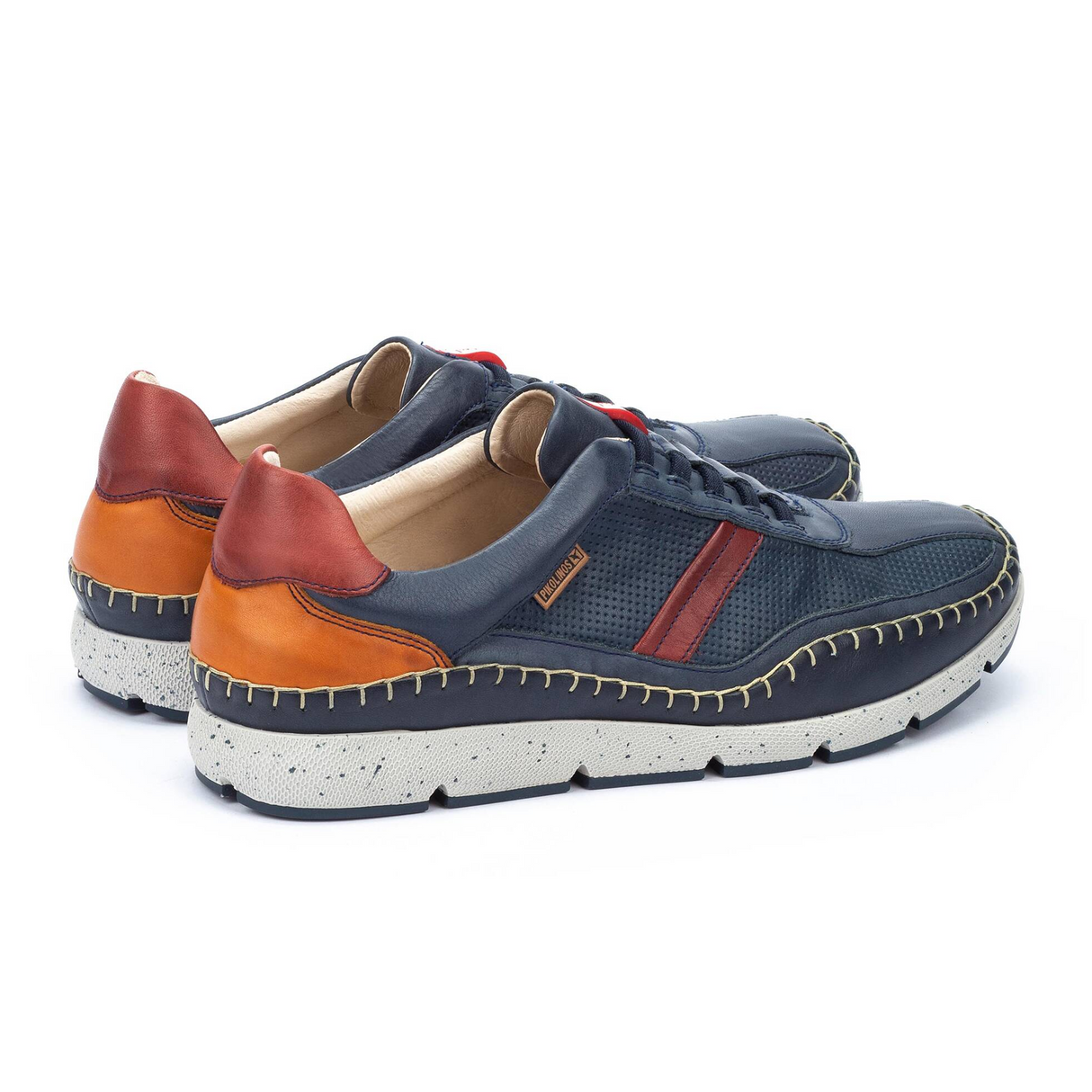 Pikolinos Fuencarral M4U-6046C1 Sneaker (Men) - Blue Leather Athletic - Casual - Slip On - The Heel Shoe Fitters