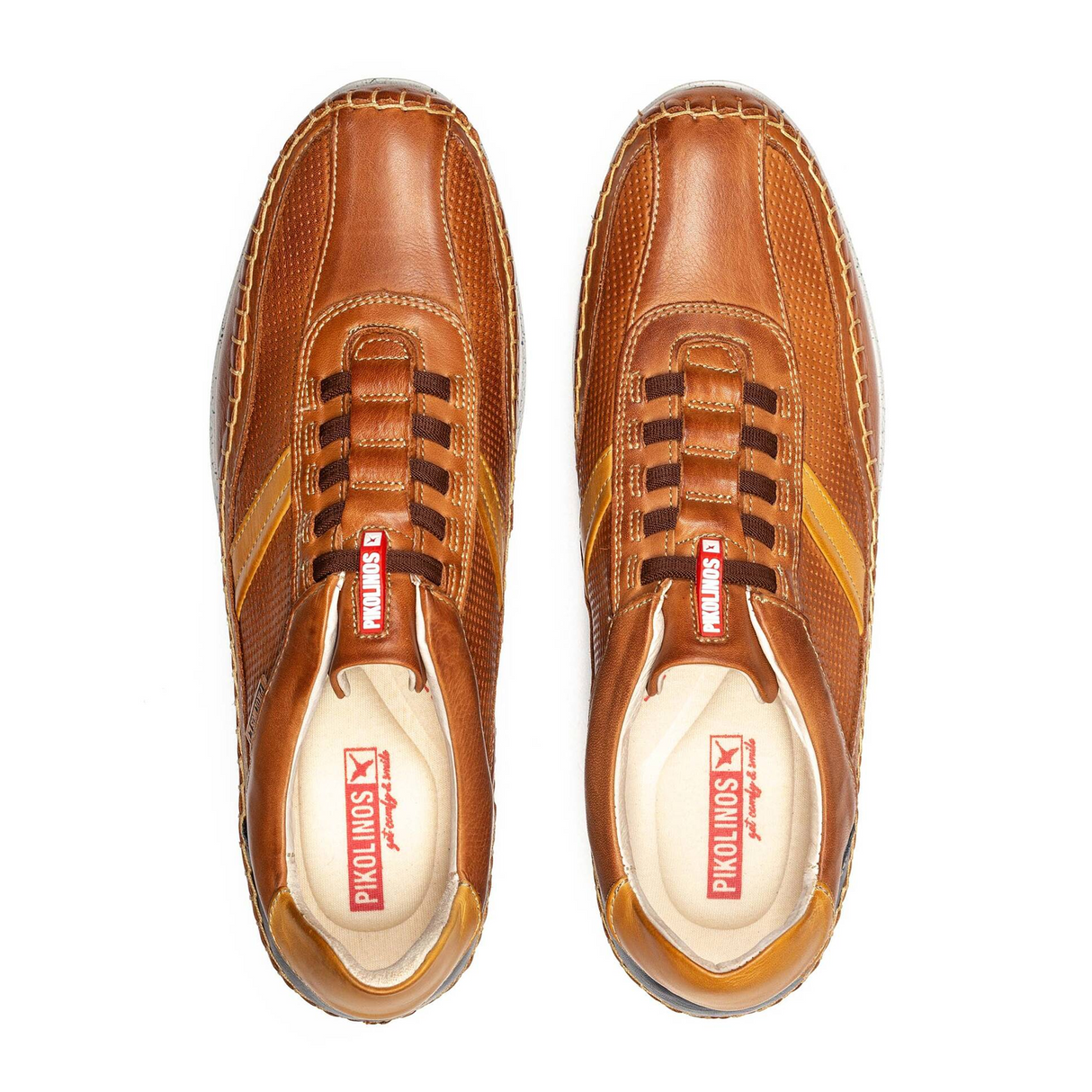 Pikolinos Fuencarral M4U-6046C1 Sneaker (Men) - Brandy Leather Athletic - Casual - Slip On - The Heel Shoe Fitters