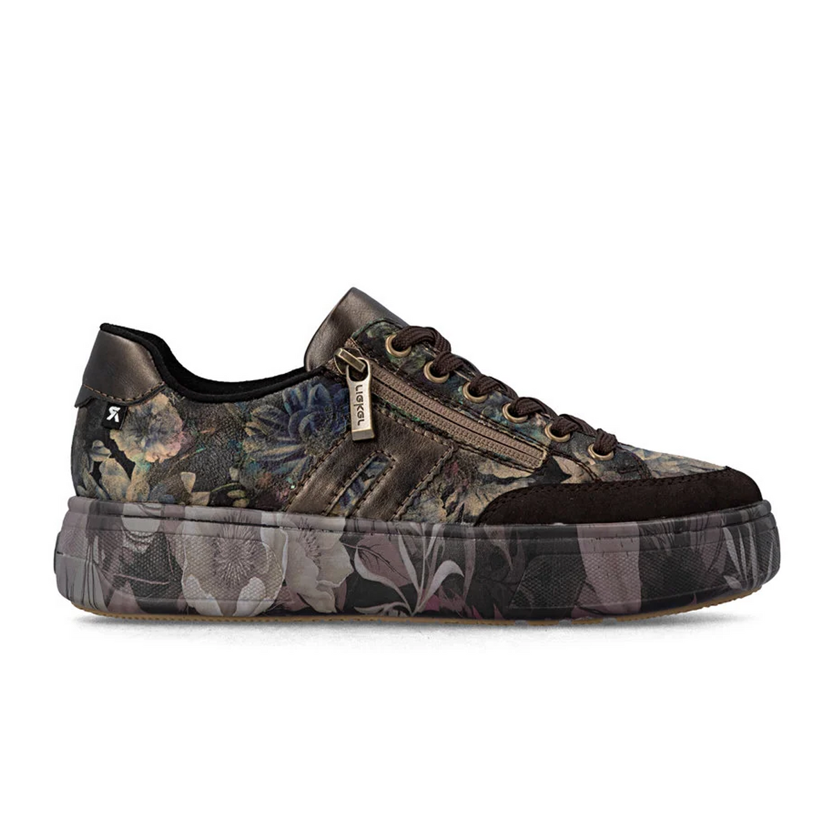 Rieker Brooke M7711 Sneaker (Women) - Nougat/Schwarz Pastell