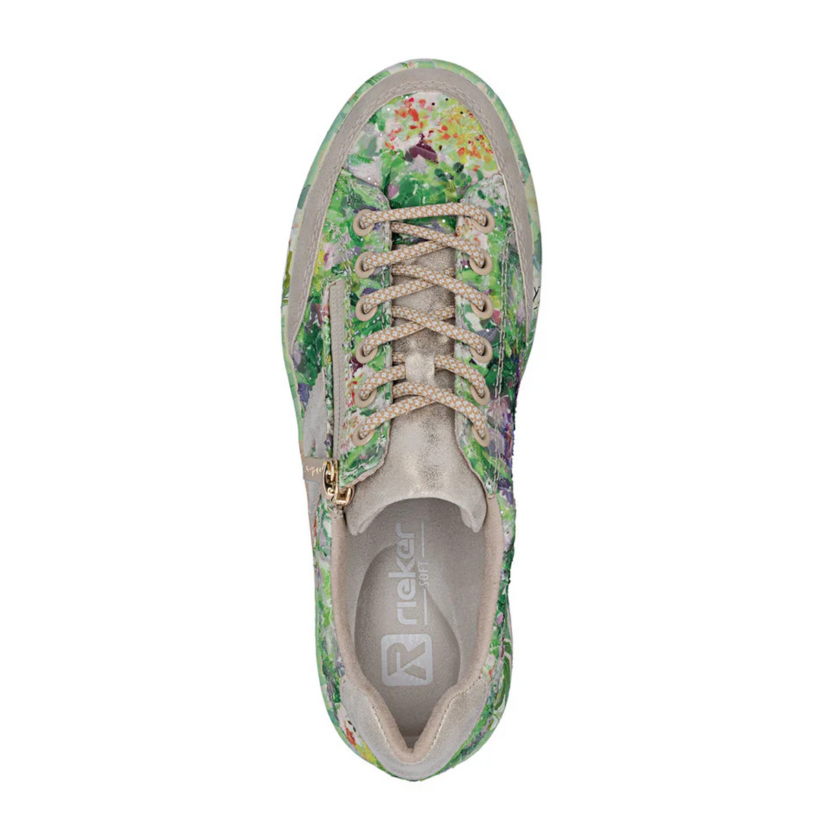 Rieker Brooke 11 Sneaker (Women) - Ginger/Multi/Muschel Athletic - Casual - Lace Up - The Heel Shoe Fitters