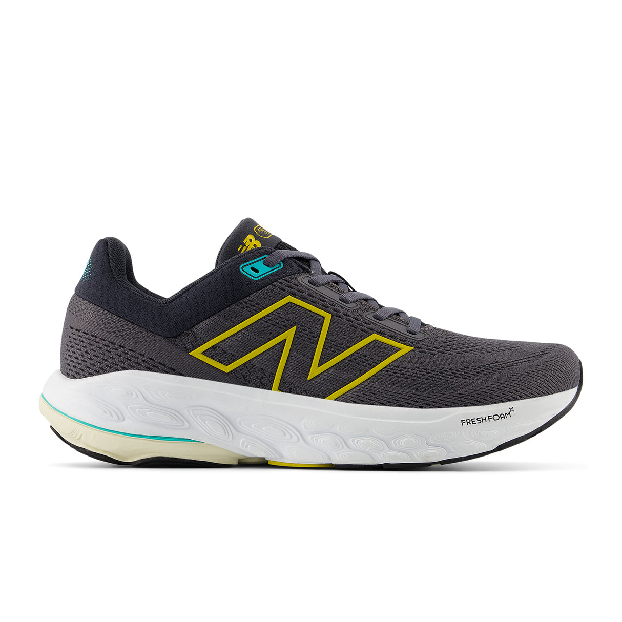New Balance Fresh Foam X 860 v14 Running Shoe (Men) - Magnet/Ginger Lemon/Cyber Jade Athletic - Running - Stability - The Heel Shoe Fitters