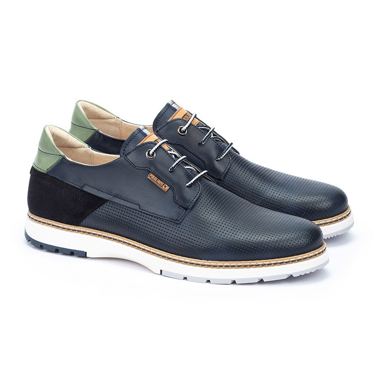 Pikolinos Olvera M8A-4222C1 Oxford (Men) - Blue Leather Dress-Casual - Lace Up - The Heel Shoe Fitters