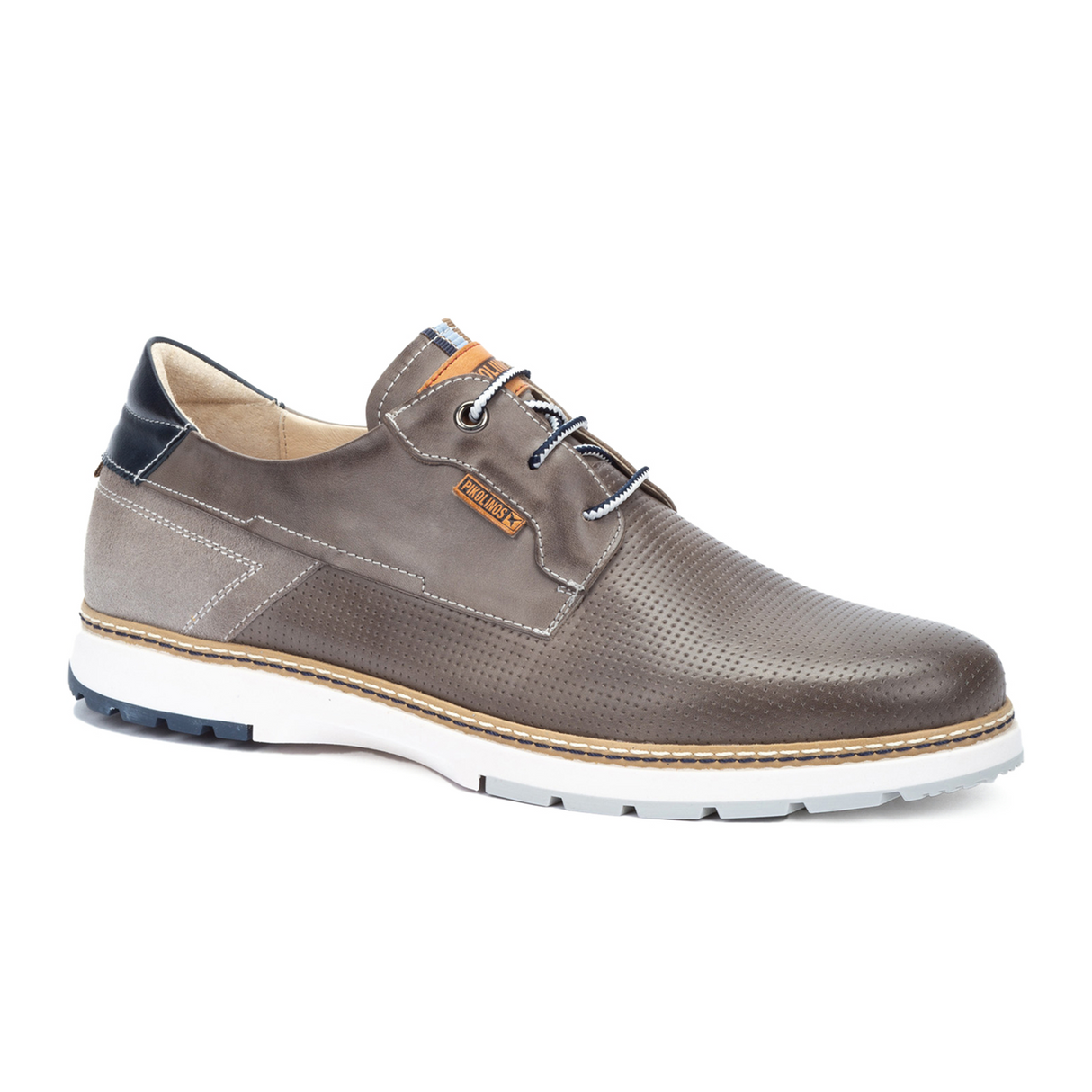 Pikolinos Olvera M8A-4222C1 Oxford (Men) - Dark Grey Leather Dress-Casual - Lace Up - The Heel Shoe Fitters
