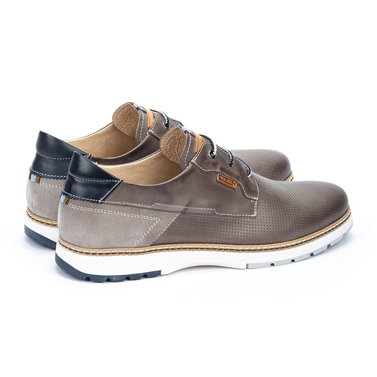 Pikolinos Olvera M8A-4222C1 Oxford (Men) - Dark Grey Leather Dress-Casual - Lace Up - The Heel Shoe Fitters