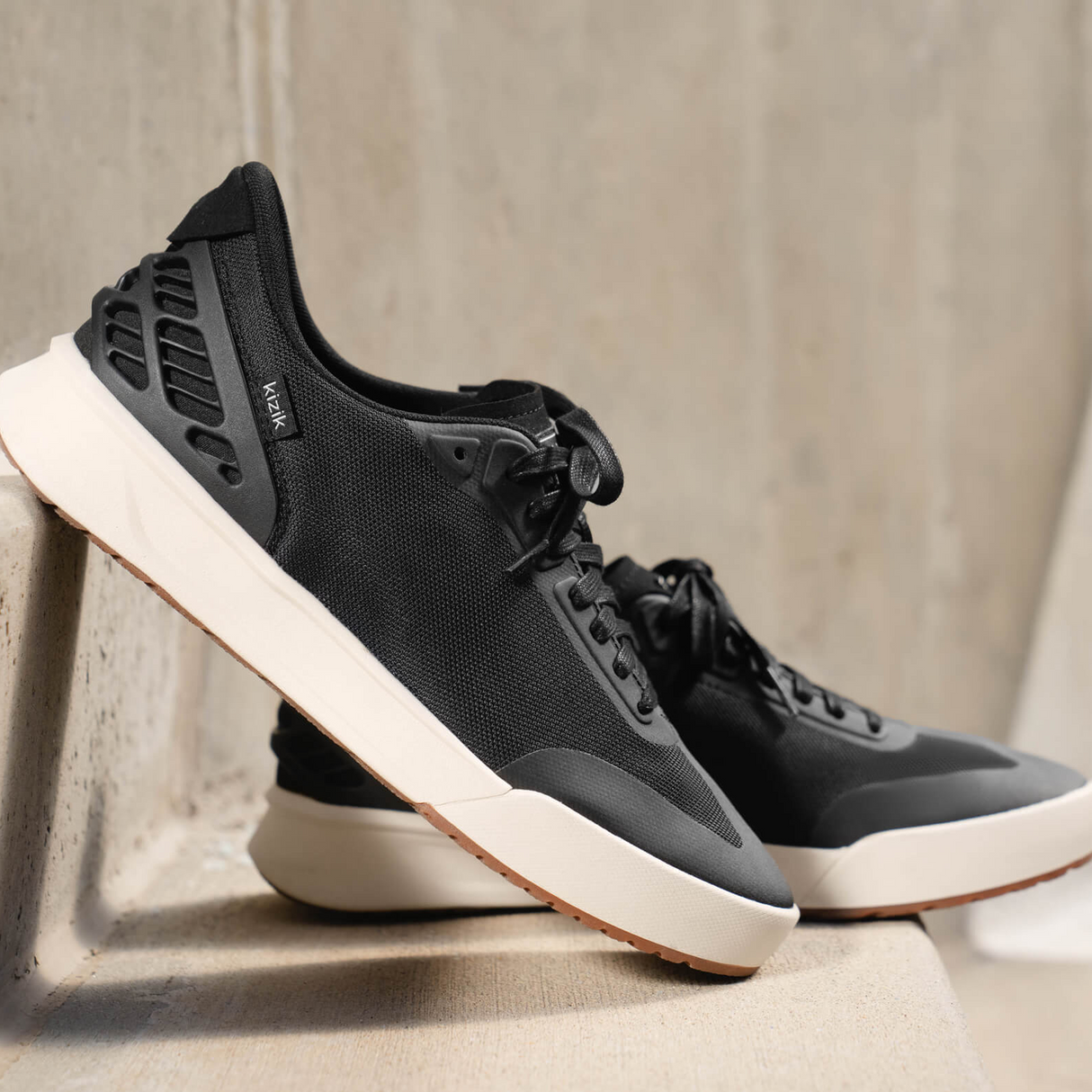 Kizik Austin Sneaker (Men) - Black/Whitecap Gray Athletic - Casual - Lace Up - The Heel Shoe Fitters