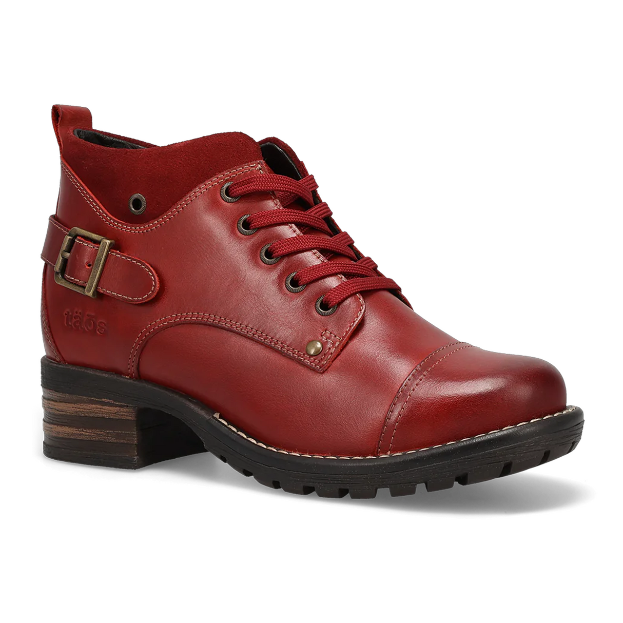 Taos Mini Crave Ankle Boot (Women) - Red Boots - Casual - Low - The Heel Shoe Fitters