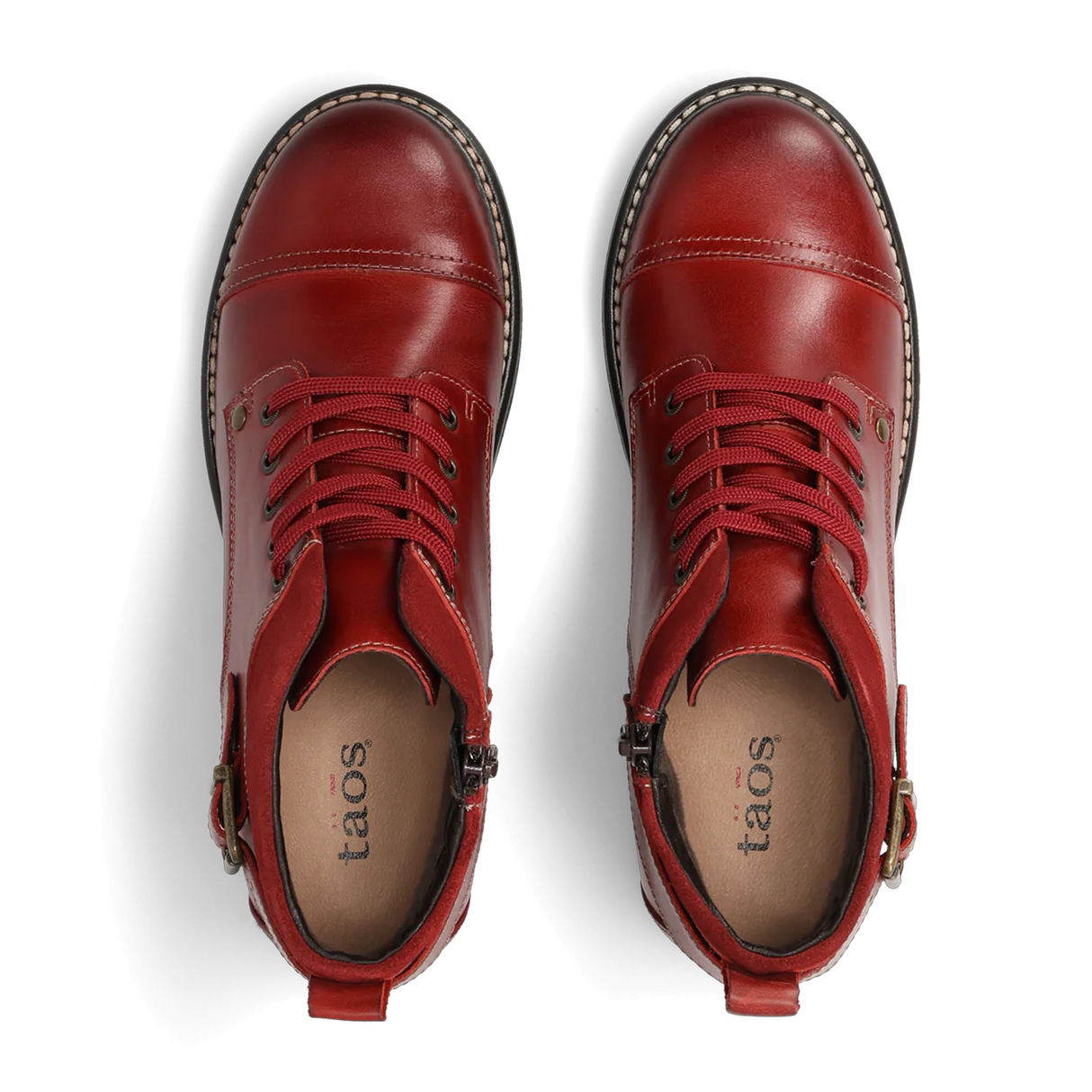 Taos Mini Crave Ankle Boot (Women) - Red Boots - Casual - Low - The Heel Shoe Fitters