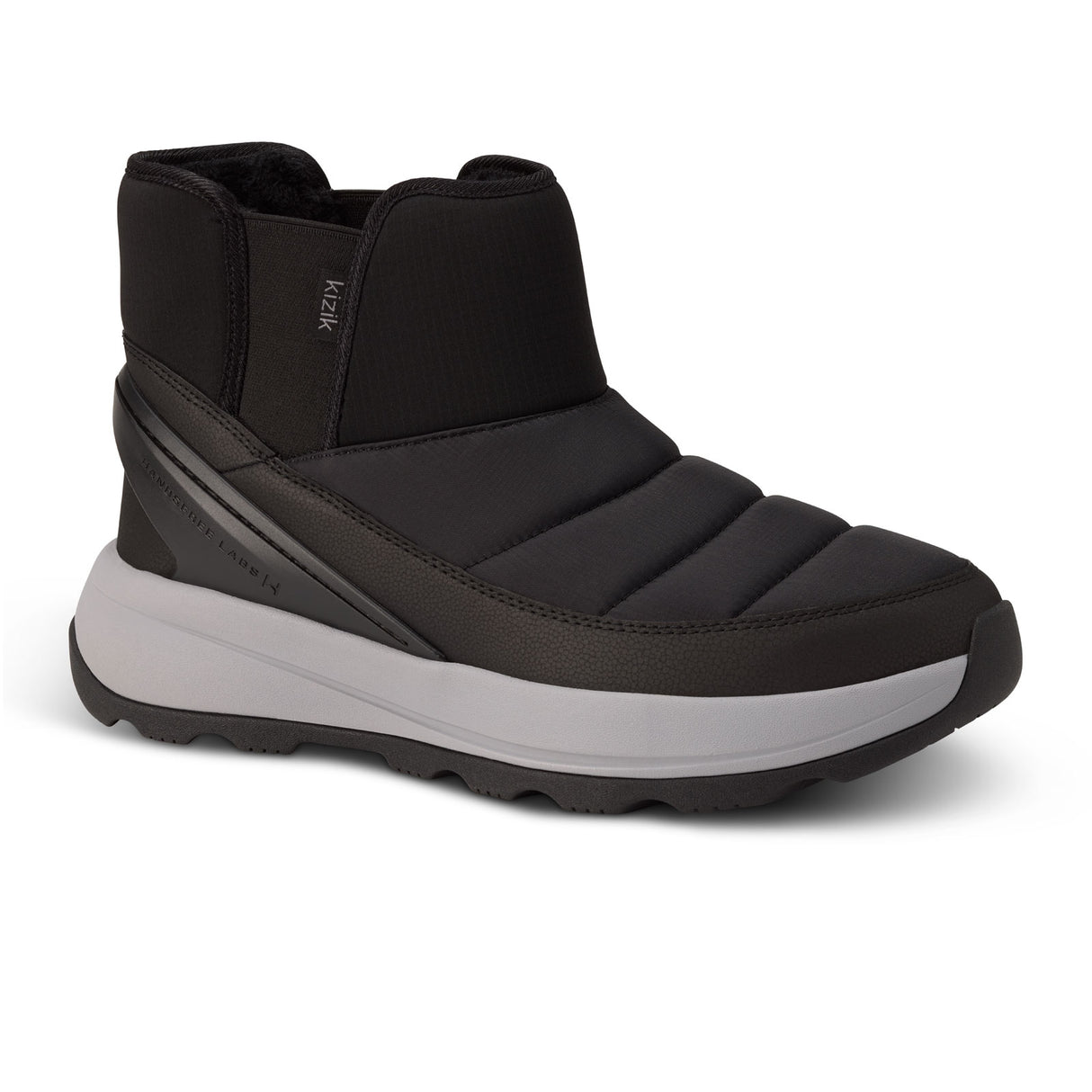 Kizik Juno 2 Low Insulated Boot (Men) - Black/Alloy Athletic - Casual - Lace Up - The Heel Shoe Fitters