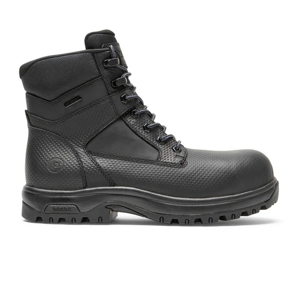Dunham 8000 Works 6" Safety Boot (Men) - Black Textured Leather Boots - Work - 6" - The Heel Shoe Fitters