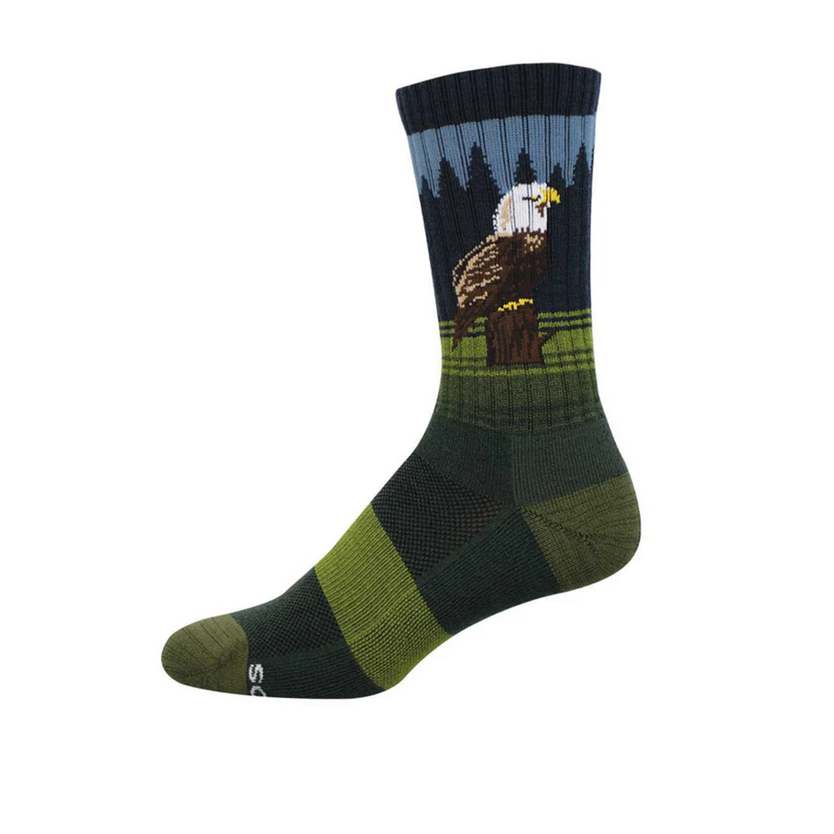 SockSmith Eagle Perch Crew Sock (Men) - Green Accessories - Socks - Lifestyle - The Heel Shoe Fitters